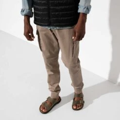 Birkenstock Men's Arizona Rugged Sandal - Faded Khaki - Regular -Run Vibe Shop 1018463 f look m