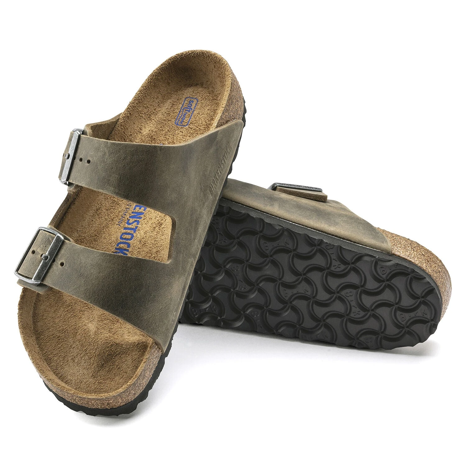 Birkenstock Arizona Soft Footbed Faded Khaki Oiled Nubuck Leather- Regular/Wide 4 Birkenstock Arizona Soft Footbed Faded Khaki Oiled Nubuck Leather- Regular/Wide - Image 3