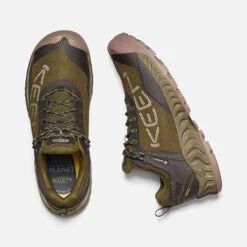 Keen Men's NXIS Evo WP Hiking Shoe - Dark Olive/Black Olive - Regular (D) -Run Vibe Shop 1025909 PLD PDP 1