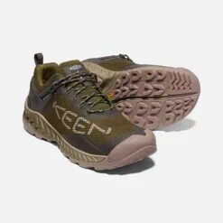 Keen Men's NXIS Evo WP Hiking Shoe - Dark Olive/Black Olive - Regular (D) -Run Vibe Shop 1025909 PPS PDP 1