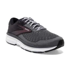 BROOKS Men's Dyad 11 Running Shoe - Blackened Pearl/Alloy/Red - Regular (D) -Run Vibe Shop 110323 031 A Dyad 11 1
