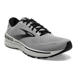 BROOKS Men's Adrenaline GTS 22 Running Shoe- Alloy/Grey/Black - Wide (2E) -Run Vibe Shop 110366 012 A Adrenaline GTS 22 2