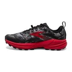 BROOKS Men's Cascadia 16 Trail Running Shoe - Black/Grey/Red - Regular (D) -Run Vibe Shop 110376 008 M Cascadia 16