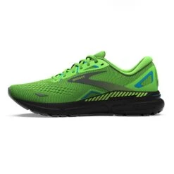 BROOKS Men's Adrenaline GTS 23 Running Shoe - Green Gecko/Grey/Atomic Blue- Regular (D) -Run Vibe Shop 110391 373 M Adrenaline GTS 23
