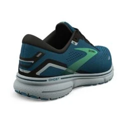 BROOKS Men's Ghost 15 Running Shoe - Moroccan Blue/Black/Spring Bud - Regular (D) -Run Vibe Shop 110393 462 H Ghost 15