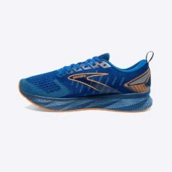 BROOKS Men's Levitate 6 Running Shoe- Classic Blue/Orange - Regular (D) -Run Vibe Shop 110395 405 m levitate 6 mens neutral springy running shoe 1