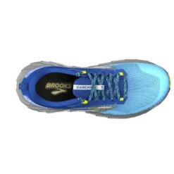 BROOKS Men's Cascadia 17 Trail Running Shoe - Blue/Surf The Web/Sulphur - Regular (D) -Run Vibe Shop 110403 416 O Cascadia 17