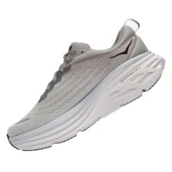 Hoka Men's Bondi 8 Running Shoes- Sharkskin/Harbor Mist- Regular (D) -Run Vibe Shop 1123202 SHMS 4
