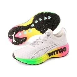 Men's Foreverrun Nitro Futrograde Running Shoe- Puma White/Green Gecko- Regular (D) -Run Vibe Shop 380005 02