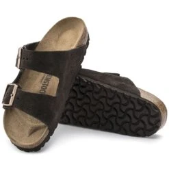 Birkenstock Arizona Mocha Suede Leather Sandal- Regular/Wide -Run Vibe Shop 51903 sole