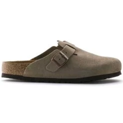 Birkenstock Boston Soft Footbed - Taupe - Medium/Narrow -Run Vibe Shop 560771 side