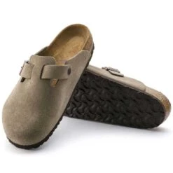 Birkenstock Boston Soft Footbed - Taupe - Medium/Narrow -Run Vibe Shop 560771 sole