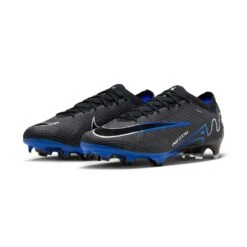 Nike Zoom Mercurial Vapor 15 Elite FG Soccer Cleat- Black/Chrome-Hyper Blue- Regular (D) -Run Vibe Shop AURORA DJ4978 040 PHCFH001 2000