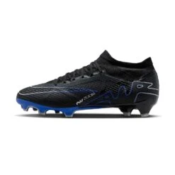 Nike Zoom Mercurial Vapor 15 Pro FG Soccer Cleat- Black/Chrome-Hyper Blue- Regular (D) -Run Vibe Shop AURORA DJ5603 040 PHSLH000 2000