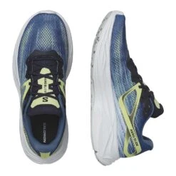 Salomon Men's Aero Glide Running Shoe- Blue Ashes/Dark Sapphire/Sunny Lime- Regular (D) -Run Vibe Shop L47049200 9711a999038dd812d012c2d4b8b4500d