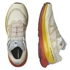 Salomon Men's Ultra Glide 2 Trail Running Shoe - Rainy Day/Freesia/Hot Sauce - Regular (D) -Run Vibe Shop L47212200 10 GHO ULTRA GLIDE 2Rainy Day Freesia Hot Sauce