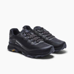 Merrell Men's Moab Speed GoreTEX Hiking Shoe - Black/Asphalt - Regular (D) -Run Vibe Shop MRLM J067083 021621 S21 004