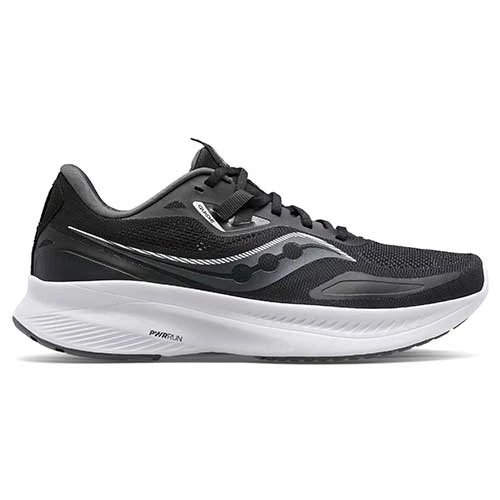 Saucony Men's Guide 15 Running Shoe - Black/White - Regular (D) 2 Saucony Men's Guide 15 Running Shoe - Black/White - Regular (D)