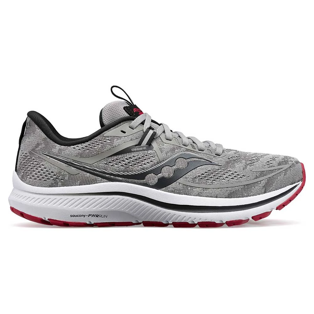 Saucony Men's Omni 21 Running Shoe- Alloy/Garnet- Regular (D) 3 Saucony Men's Omni 21 Running Shoe- Alloy/Garnet- Regular (D)