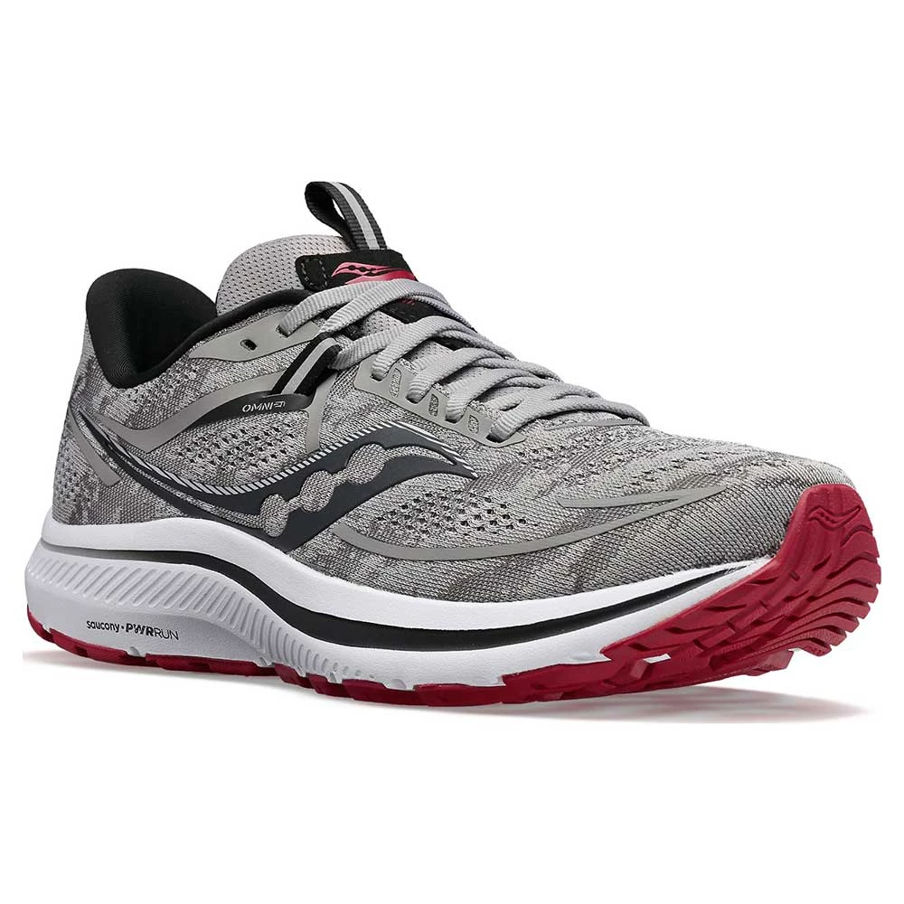 Saucony Men's Omni 21 Running Shoe- Alloy/Garnet- Regular (D) 4 Saucony Men's Omni 21 Running Shoe- Alloy/Garnet- Regular (D) - Image 2